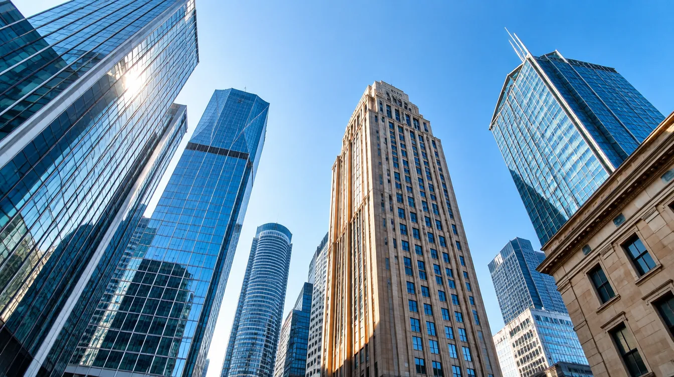 Sydney CBD office towers against a clear blue sky
