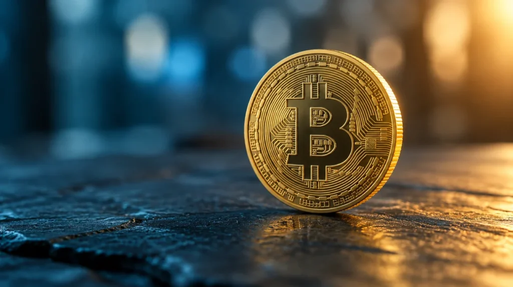 Gold Bitcoin coin representing SMSF crypto investments